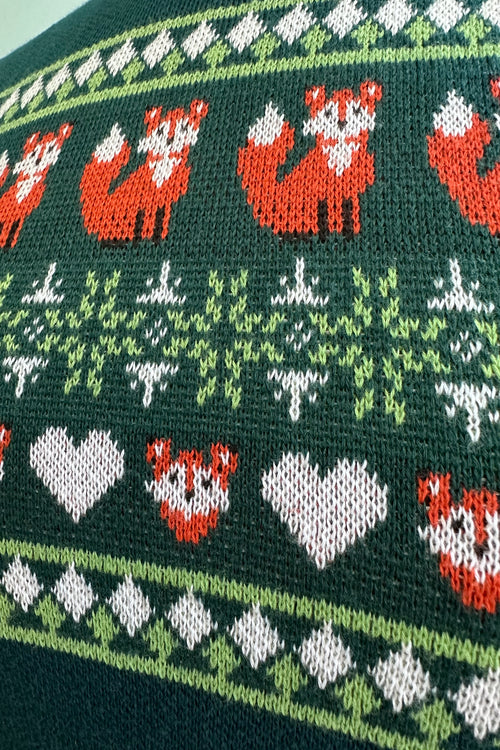 Final Sale Green Fox Fair Isle Short Sleeve Sweater