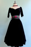 Black Velvet Amalia Dress by Banned