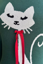 Green Christmas Cat Sweater