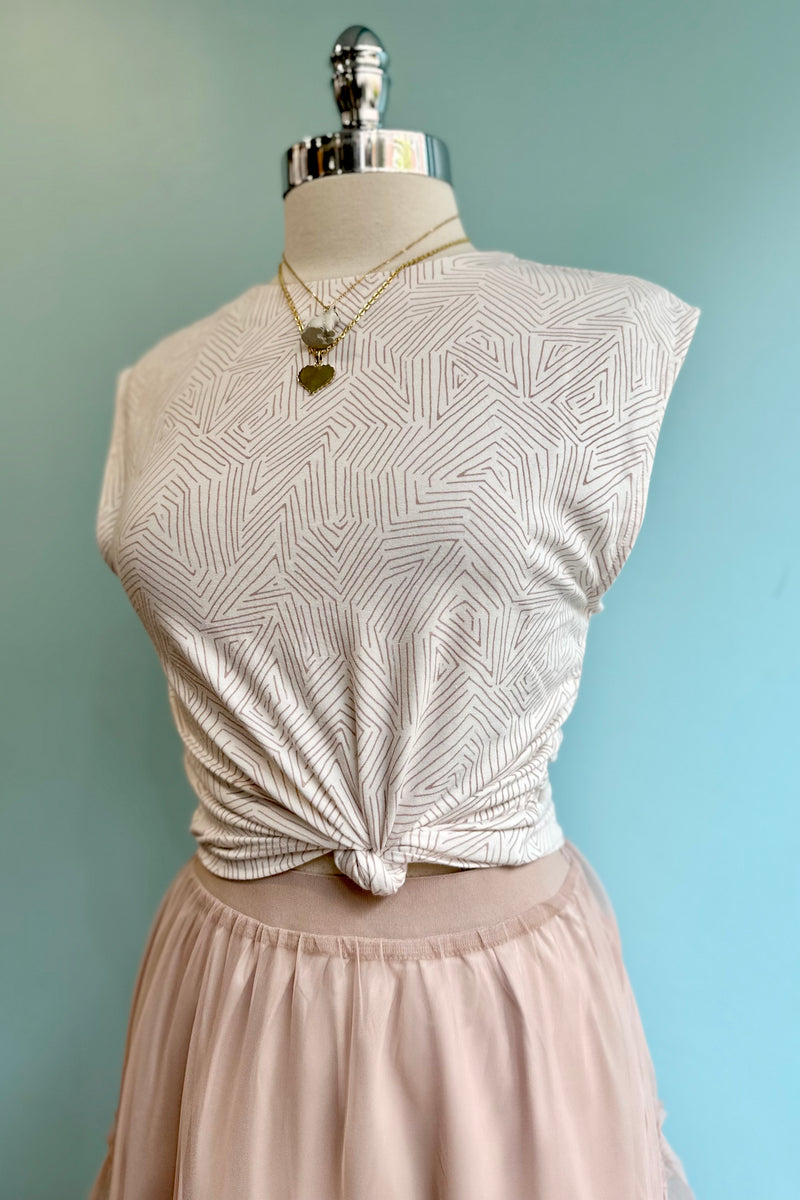 Blush Layered Mesh Mini Skirt