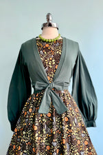 Pumpkins and Foliage Midi Dress by Retrolicious