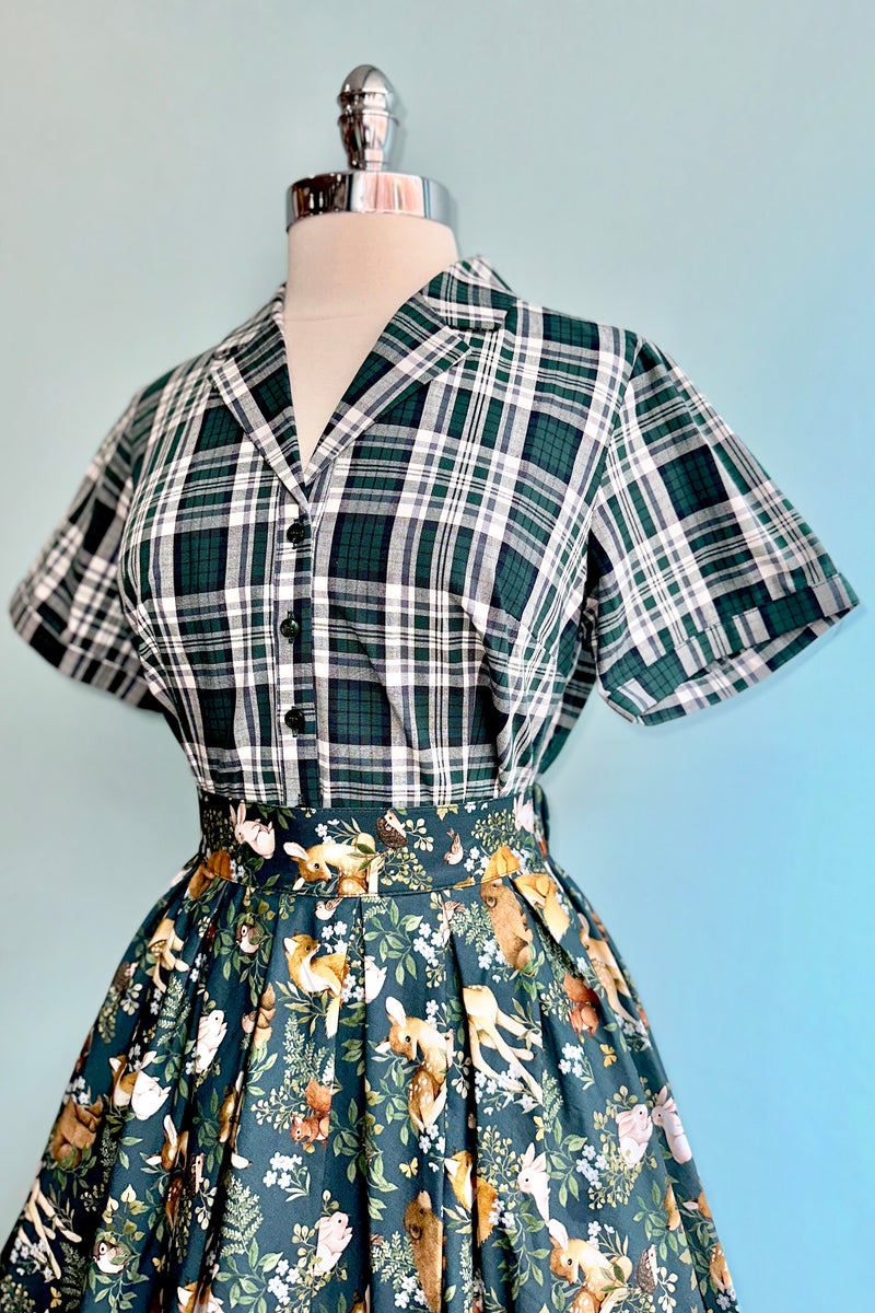 Emerald Check Caterina Top by Collectif