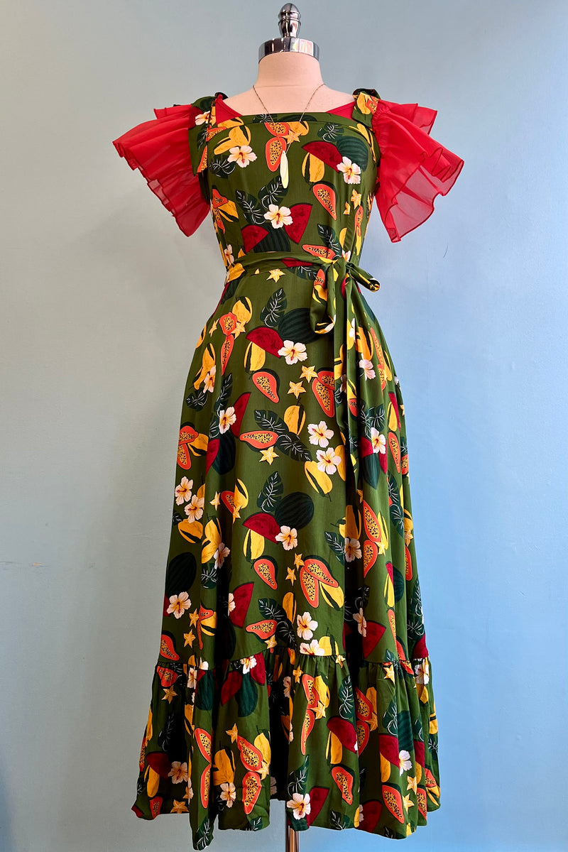 Fruit Jungle Katrina Midi Dress by Collectif