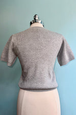 Bettie Bats Short Sleeve Grey Sweater by Astro Betty