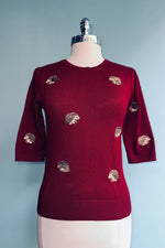 Happy Hedgehogs Embroidered Sweater by Voodoo Vixen