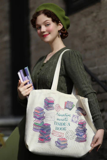 Travelling Library Truck Canvas Tote by Vendula London