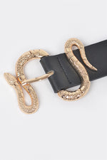 Snake Belt in Black and Gold