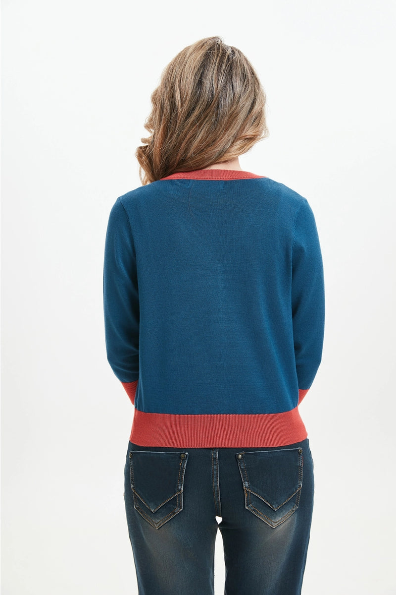 Fabled Fox Embroidered Skye Cardigan by Miss Lulo