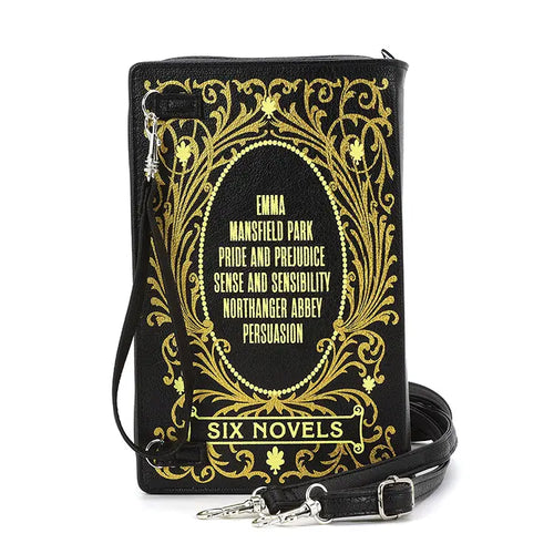 Jane Austen Book Collection Crossbody Handbag in Black