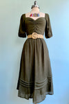 Olive Green Bronte Midi Dress