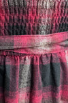 Red and Black Woven Plaid Mini Dress