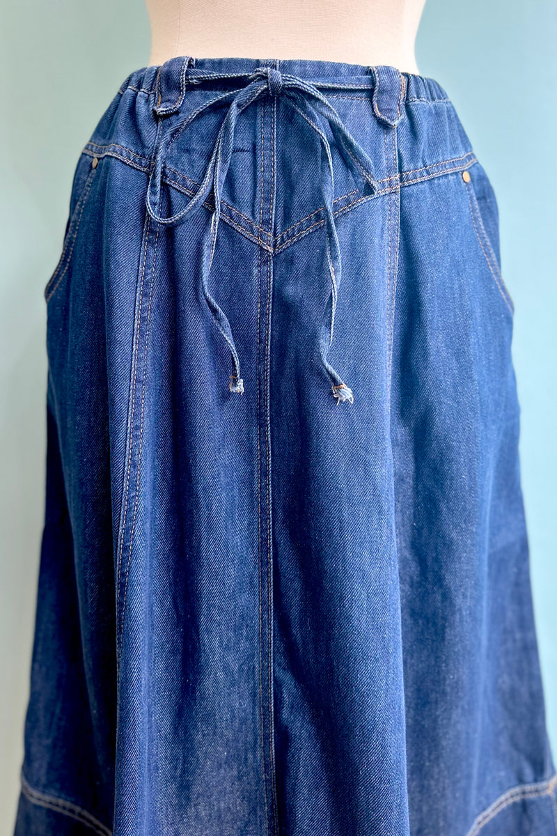 Denim Midi Skirt