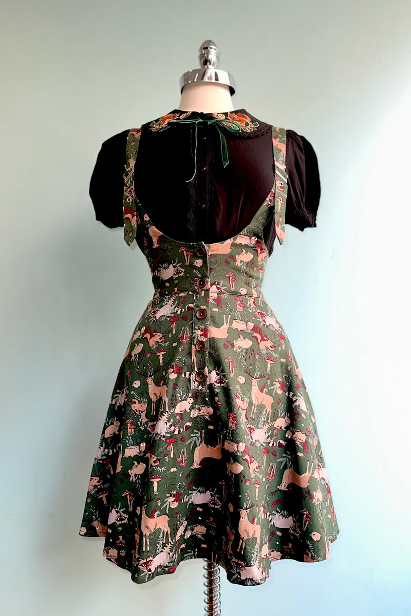 Squirrel Embroidered Chester Top by Hell Bunny