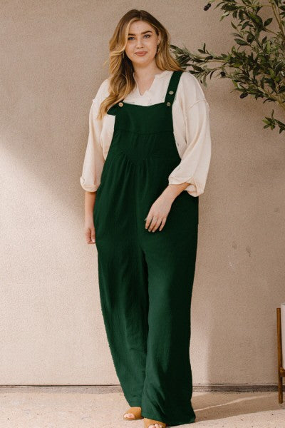 Forest Green Wide Leg Jumpsuit