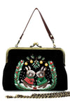 Bunnies Kissing Under Mistletoe Kisslock Bag