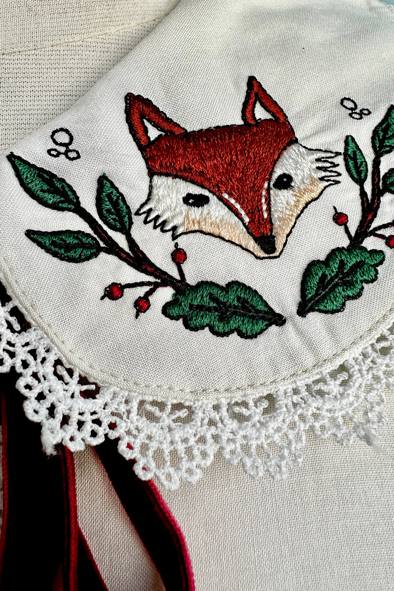 Fox Embroidered Basil Top by Hell Bunny