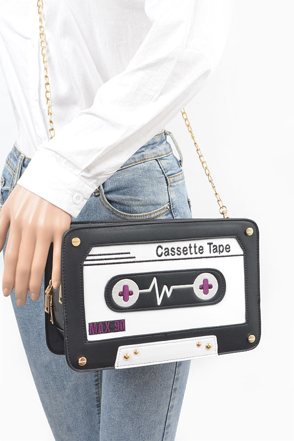 Cassette Tape Novelty Crossbody Bag