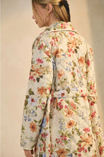 Ivory Floral Quilted Jacket
