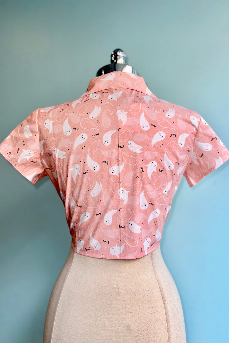 Peach Ghosts Ellie Tie Top by Heart of Haute