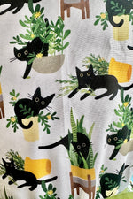 Cats and Plants Betty Lou Dress by Heart of Haute