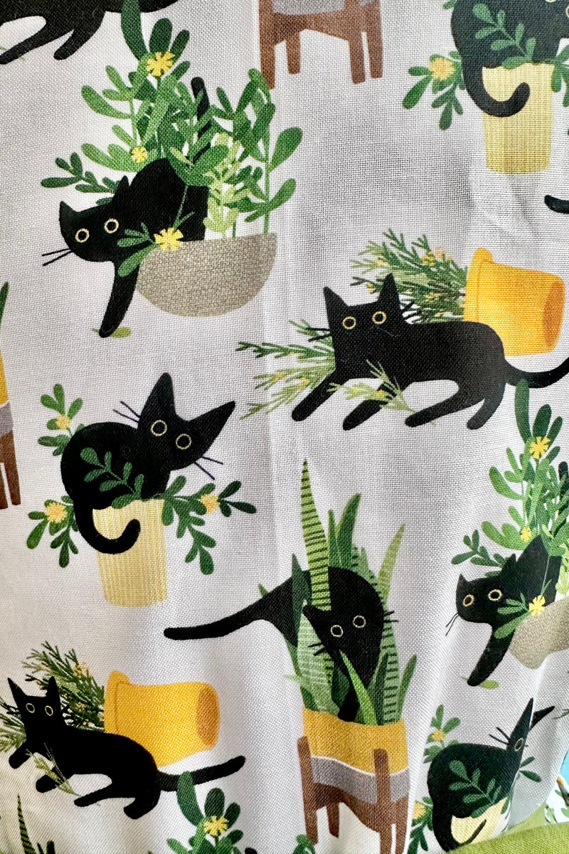 Cats and Plants Betty Lou Dress by Heart of Haute