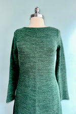 Green Ribbed Knit Midi Dress by Compania Fantastica