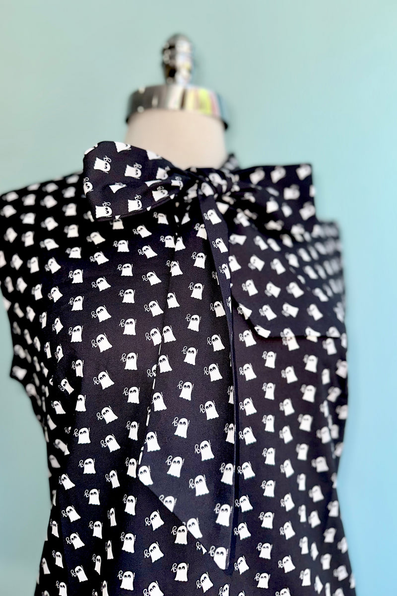 Tiny Ghosts Bow Top by Retrolicious