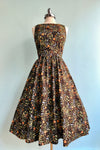 Pumpkins and Foliage Midi Dress by Retrolicious