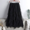 Pleated Tulle Skirt O/S Multiple Colors
