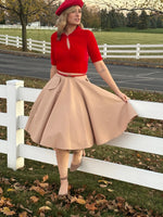 Tan Delilah Circle Skirt by Tatyana