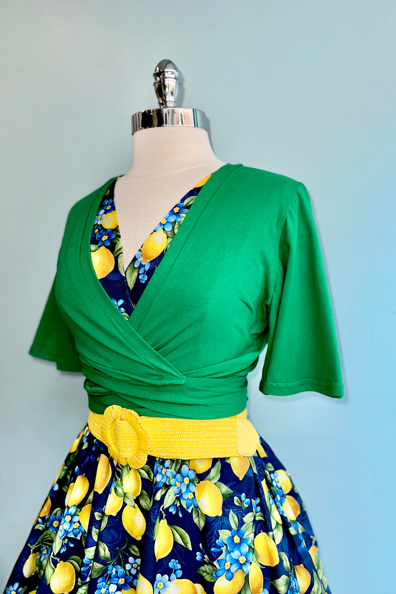 Navy Lemons Greta Dress by Retrolicious