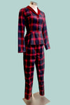Red and Navy Plaid Simona Pants by Banned
