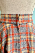 Mustard and Rust Flannel Circle Skirt by Heart of Haute