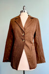 Chocolate Wool Aarna Blazer by Timeless London