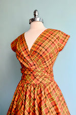 Harvest Plaid Greta Dress by Retrolicious