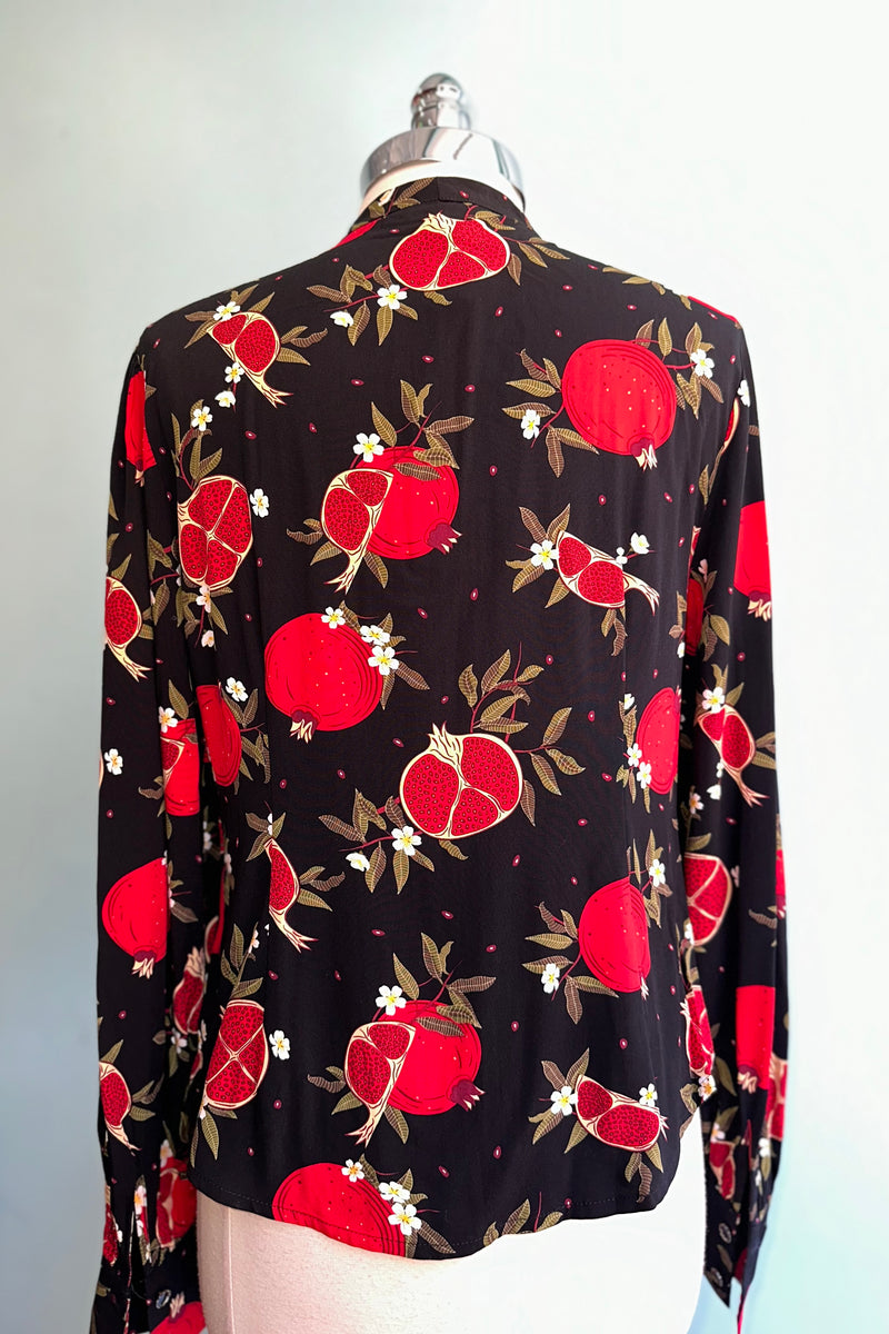 Pomegranate Tie Neck Blouse by Banned