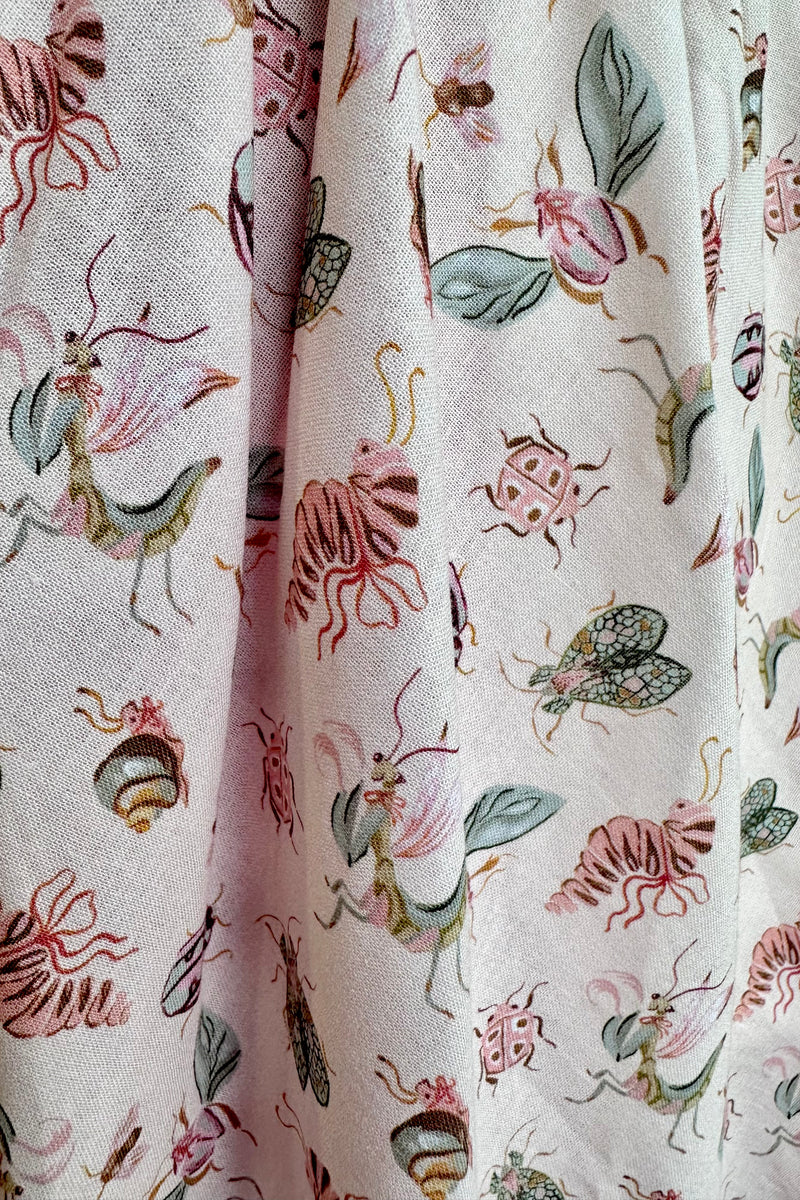 Praying Mantis and Friends Pink Doris Skirt by Retrolicious