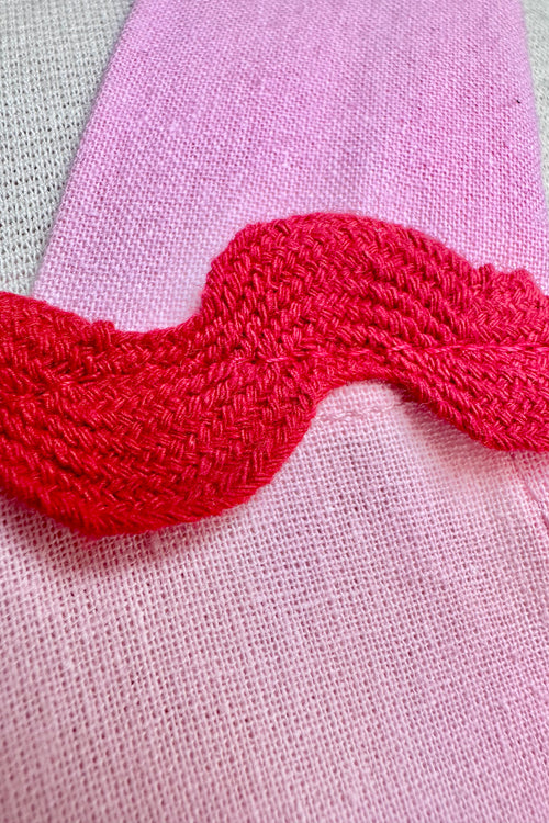 Pink and Red Tank Ric-Rac Midi Dress by Compania Fantastica