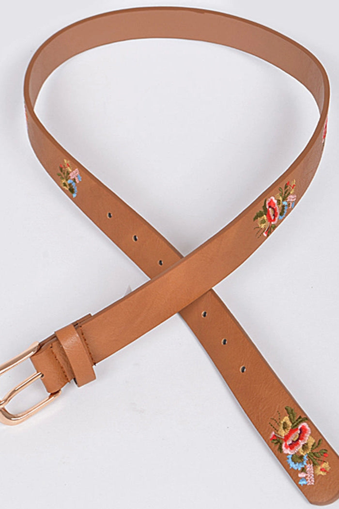 Embroidered Skinny Belt in Multiple Colors!