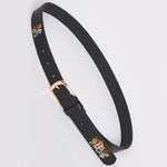 Embroidered Skinny Belt in Multiple Colors!