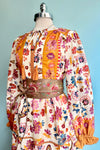 Floral Border Print Midi Dress
