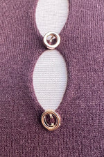 Chocolate Brown Keyhole Sweater by Molly Bracken