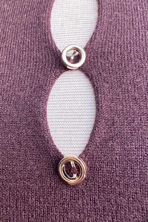 Chocolate Brown Keyhole Sweater by Molly Bracken