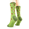 Hedgehog Women's Ankle Socks in Green by Foot Traffic