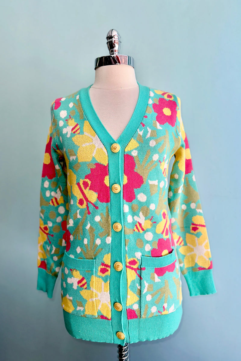 Insects and Florals Fiona Cardigan by Miss Lulo