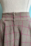 Magenta Check Circle Skirt by Banned