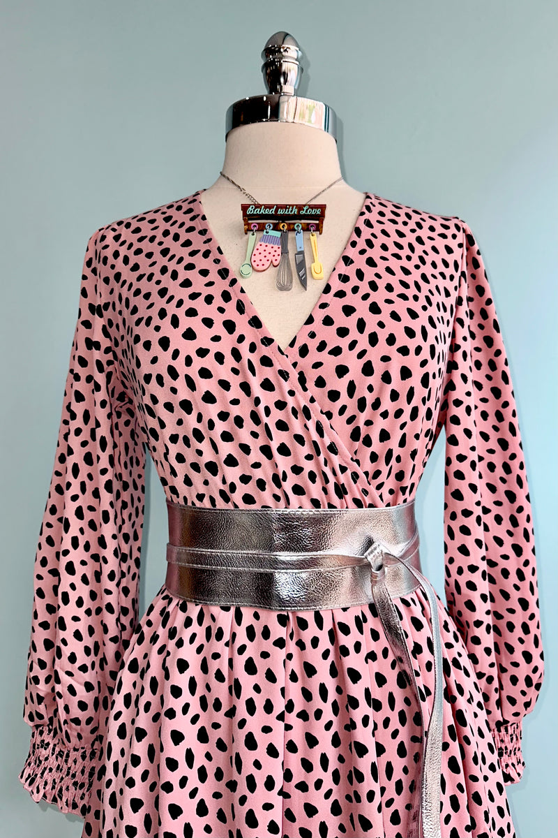 Pink Polka-dot Mini Dress by Compania Fantastica