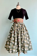 Skulls and Candles Doris Skirt in Green by Retrolicious