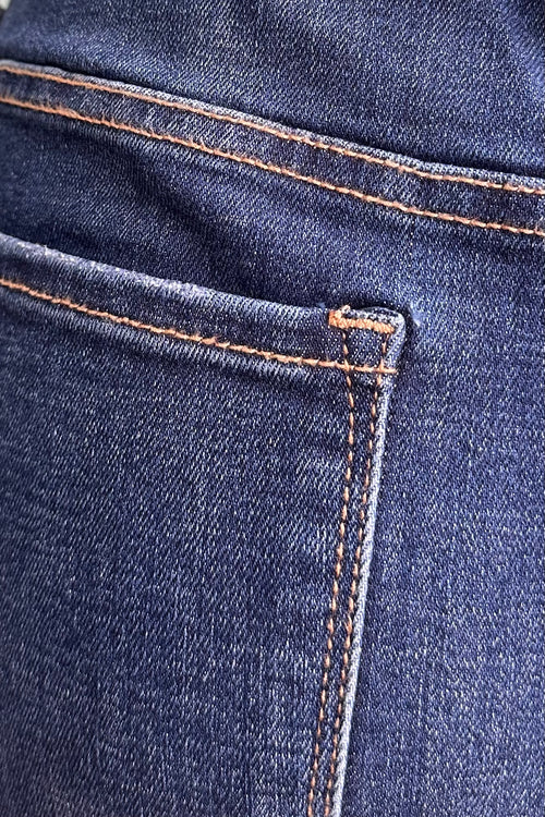 Tummy Control Mid Rise Cropped Wide Leg Jeans by Lovervet