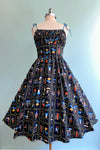 Tarot Card Shirred Bust Swing Dress